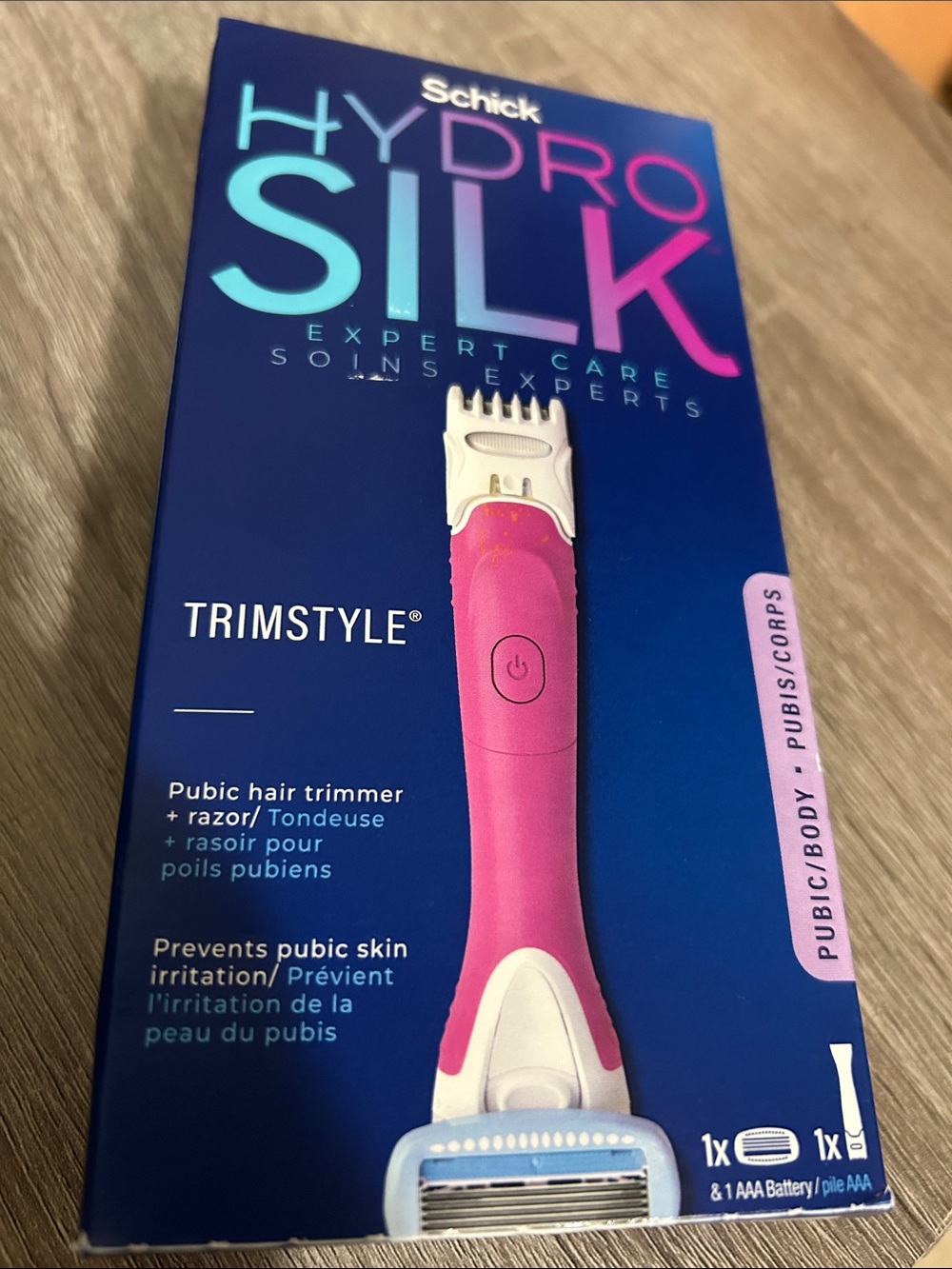 Schick Hydro Silk TrimStyle Pubic Hair Trimmer - Pink